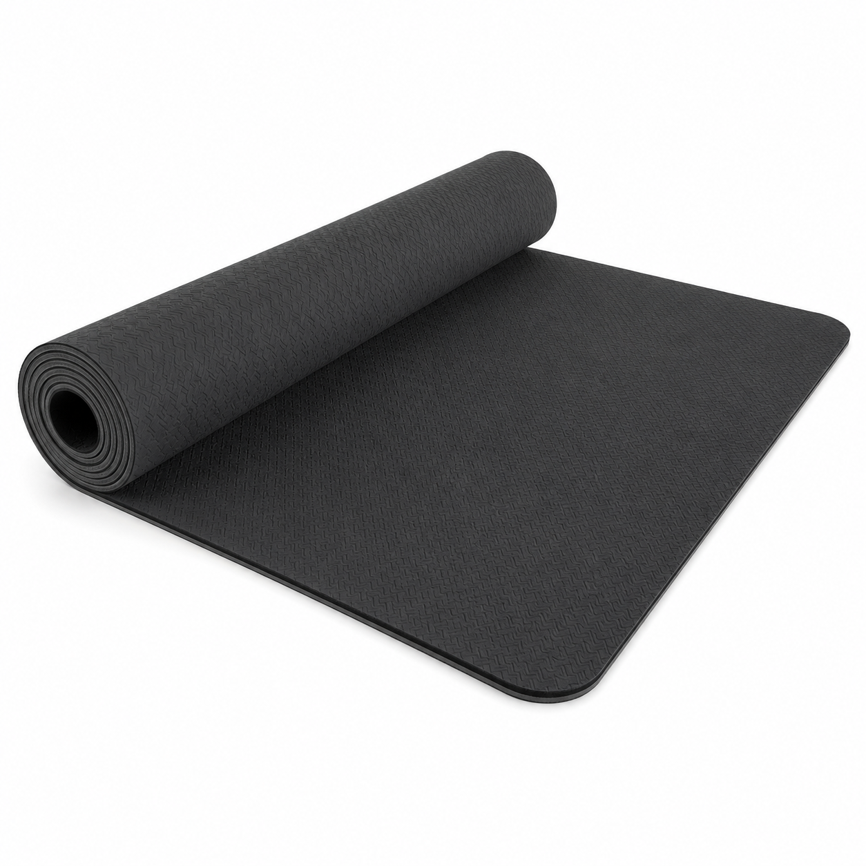 Tapis de yoga TPE anthracite antidérapant 183x61x0,6 cm