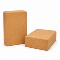 Lot de 2 briques de yoga en liège naturel 22,5x15x7,5 cm