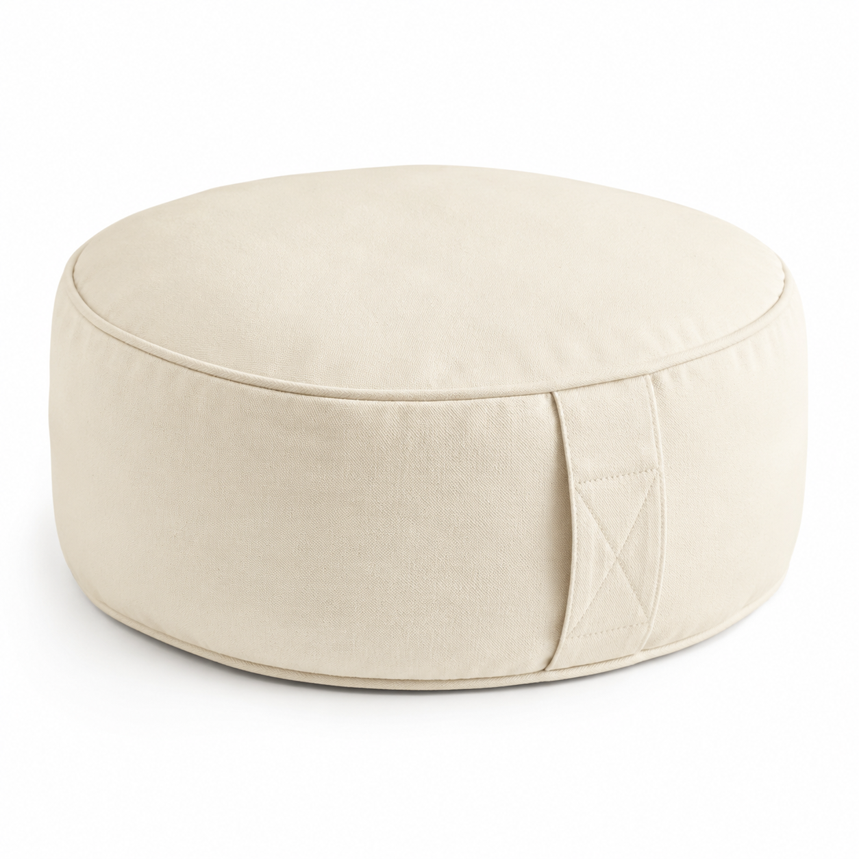 Coussin de méditation rond écru Ø33 cm hauteur 15 cm