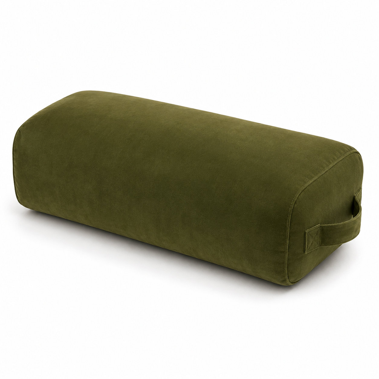 Bolster de yoga rectangulaire vert olive 60x25x15 cm