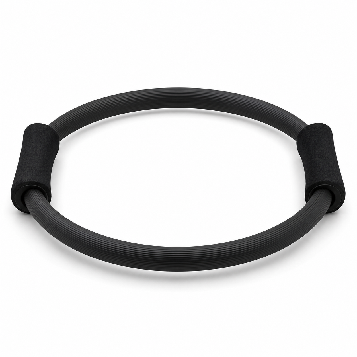 Anneau de Pilates noir avec poignées en mousse Ø38 cm