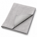 Serviette de yoga microfibre gris perle 183x63 cm