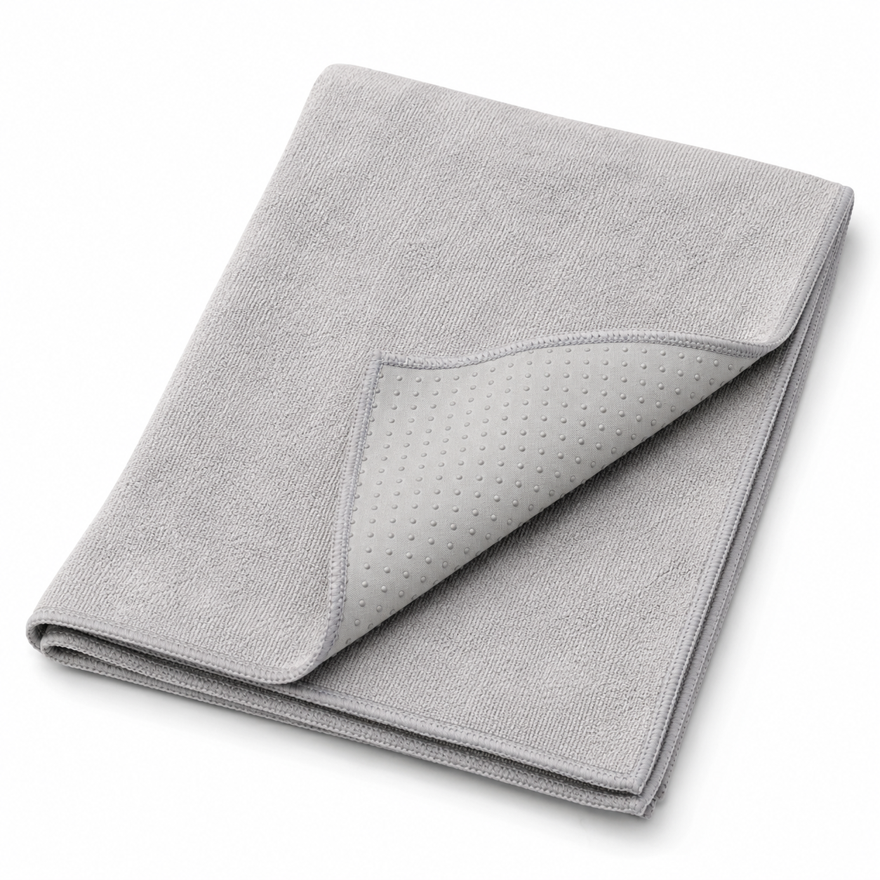 Serviette de yoga microfibre gris perle 183x63 cm