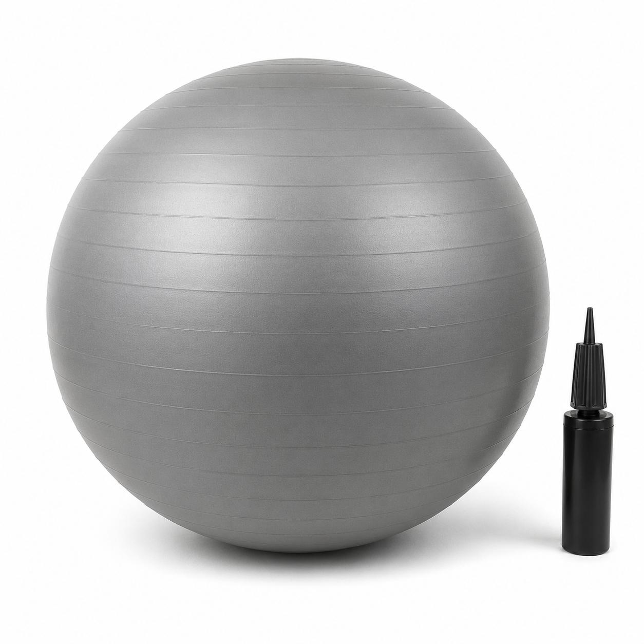 Ballon de Pilates anti-éclatement gris diamètre 65 cm