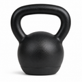 Kettlebell noir en fonte avec base caoutchouc 16 kg
