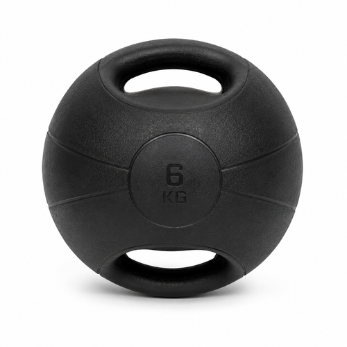 Ballon médicinal noir double prise 6 kg Ø27 cm