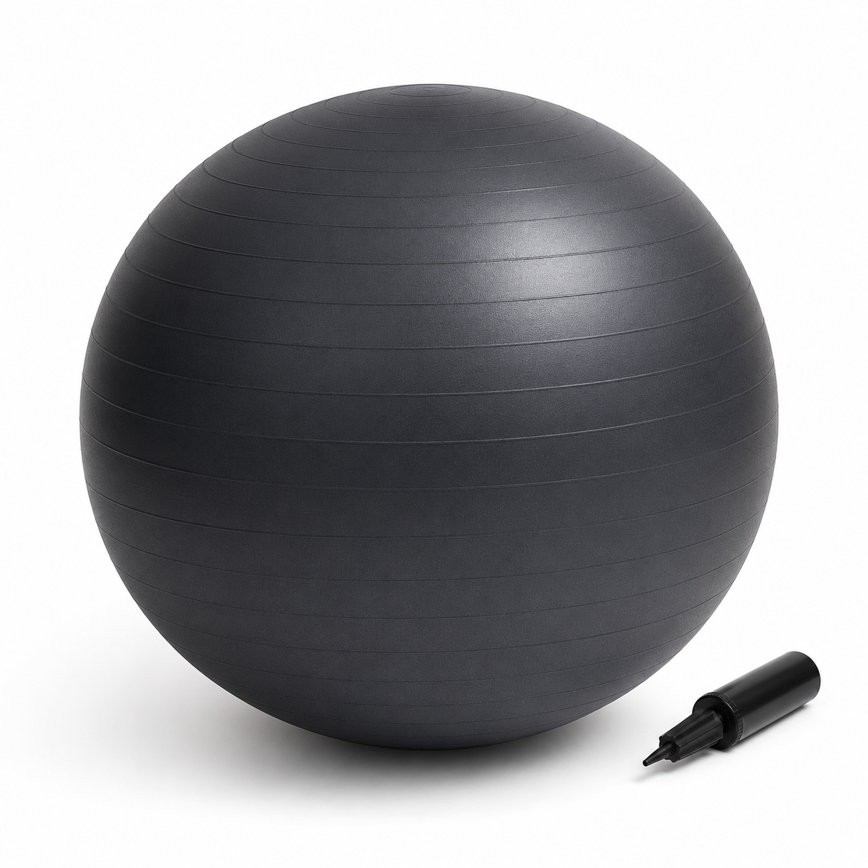 Ballon de fitness anti-éclatement anthracite Ø75 cm