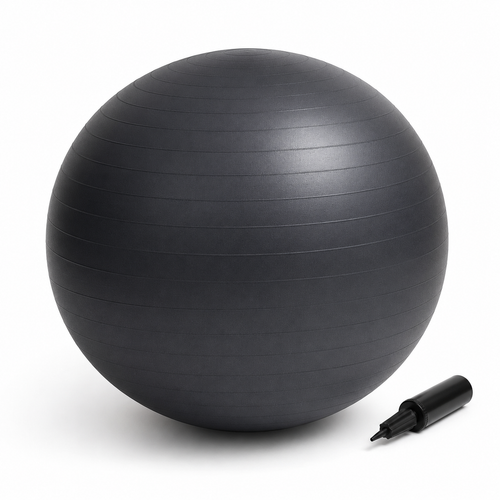Ballon de fitness anti-éclatement anthracite Ø75 cm