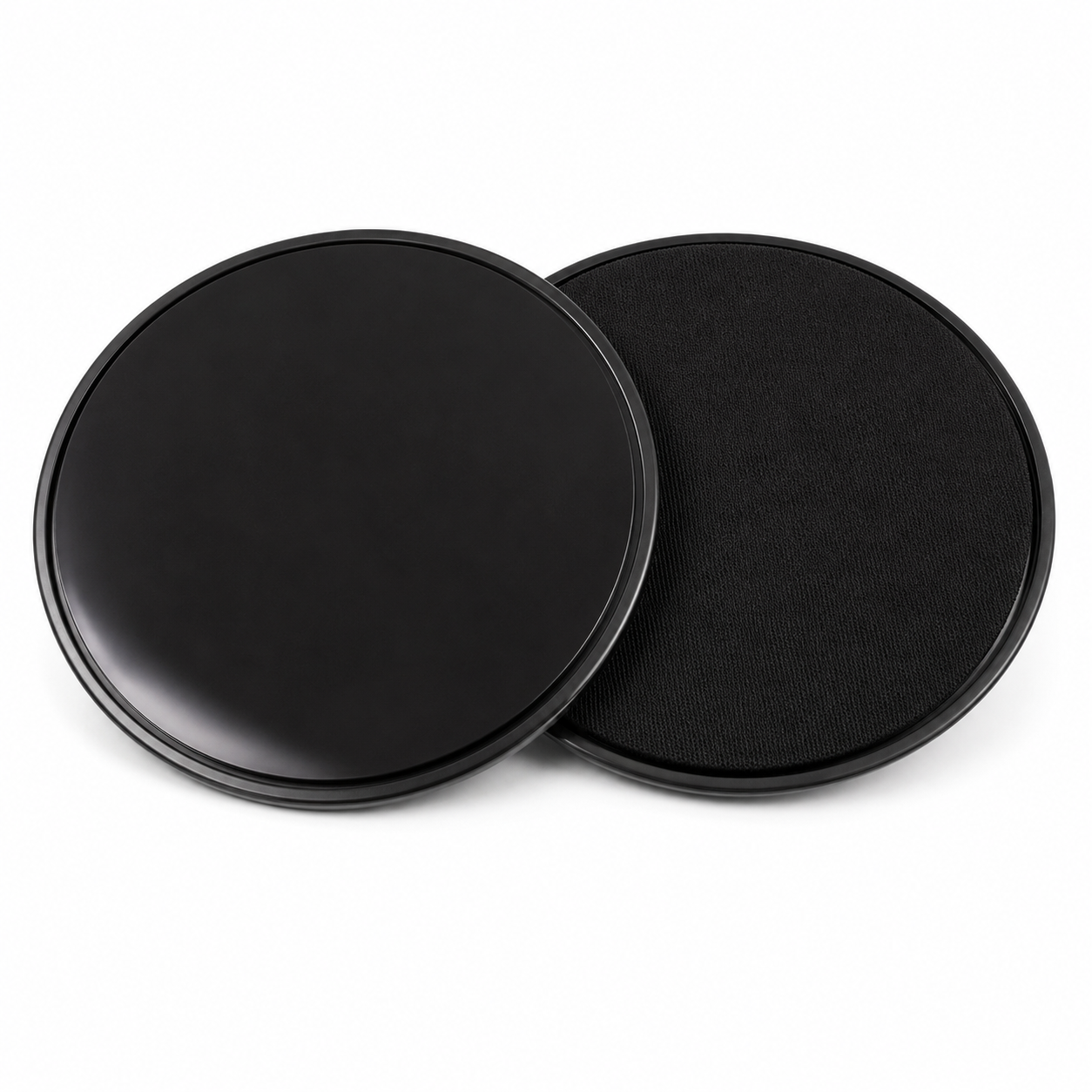 Lot de 2 disques de glisse double face noirs Ø18 cm