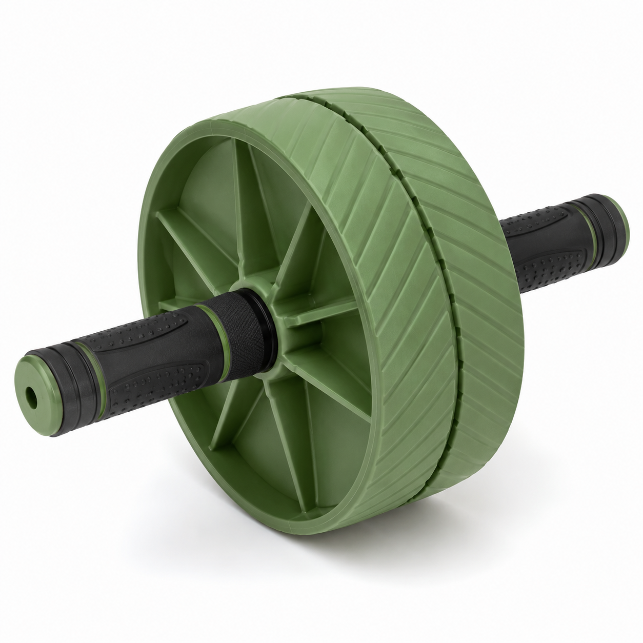 Roue abdominale large verte Ø18 cm avec retour assisté